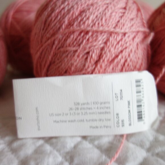 5 Balls / Skeins PURL SOHO SANTOLINA Organic cotton / bamboo / hemp yarn – Pink - Picture 3 of 3